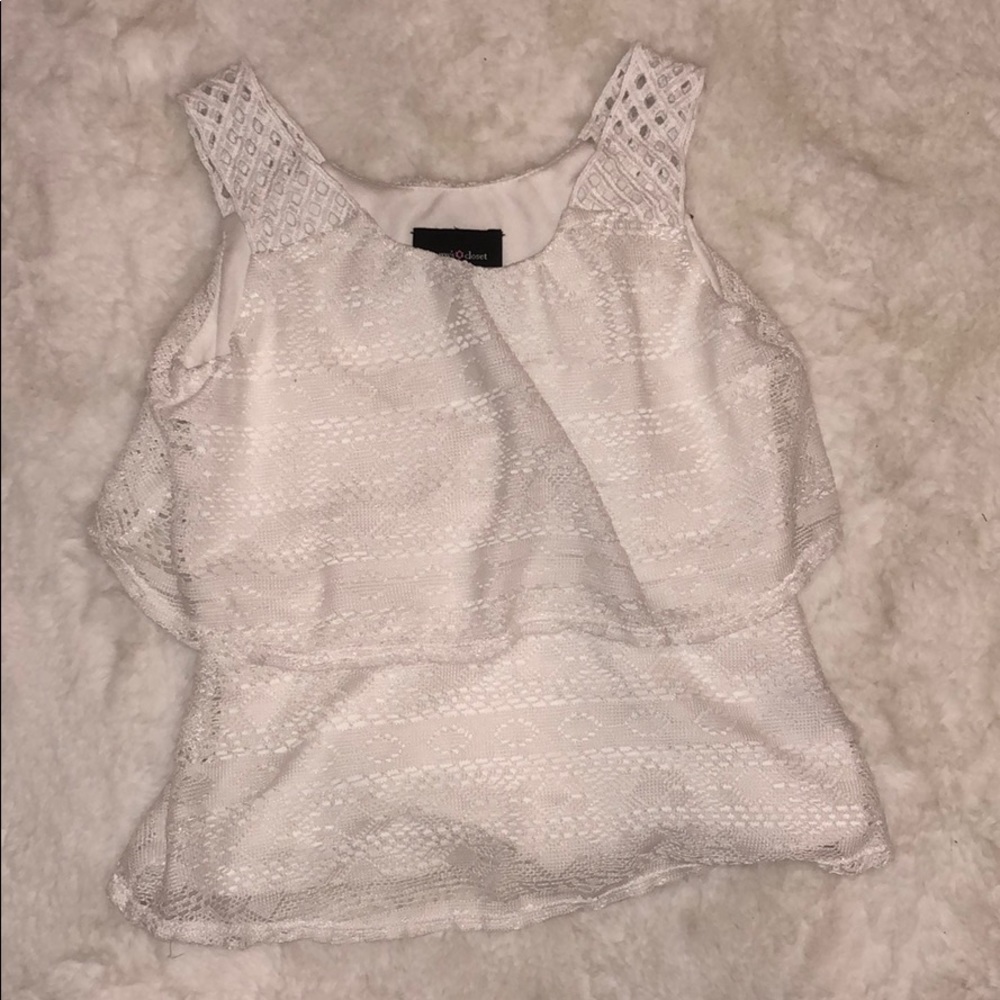 Lace patterned tank